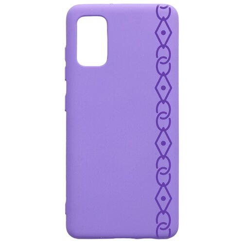 фото Чехол - накладка silky sense для samsung galaxy a41 c 3d принтом "chains" фиолетовый re:pa
