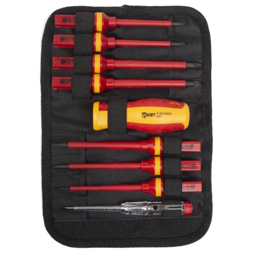 фото Набор отверток квт нио-4408, 9 предм., красный/желтый