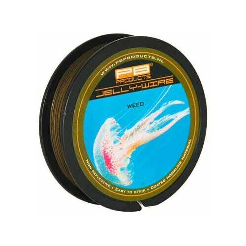 поводковый материал в оболочке мягкий серый pb products jelly wire silt 15 9 кг 35lb 20 м Поводковый материал PB Products Jelly Wire 15lb 20m Weed