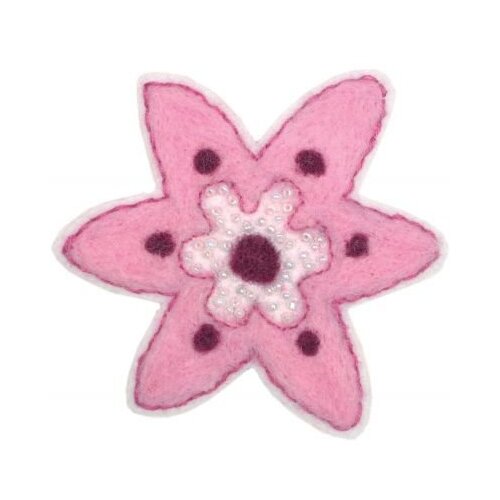 фото Набор для вышивания пряжей "розовый цвета", 8 см (арт. dms-73443) dimensions