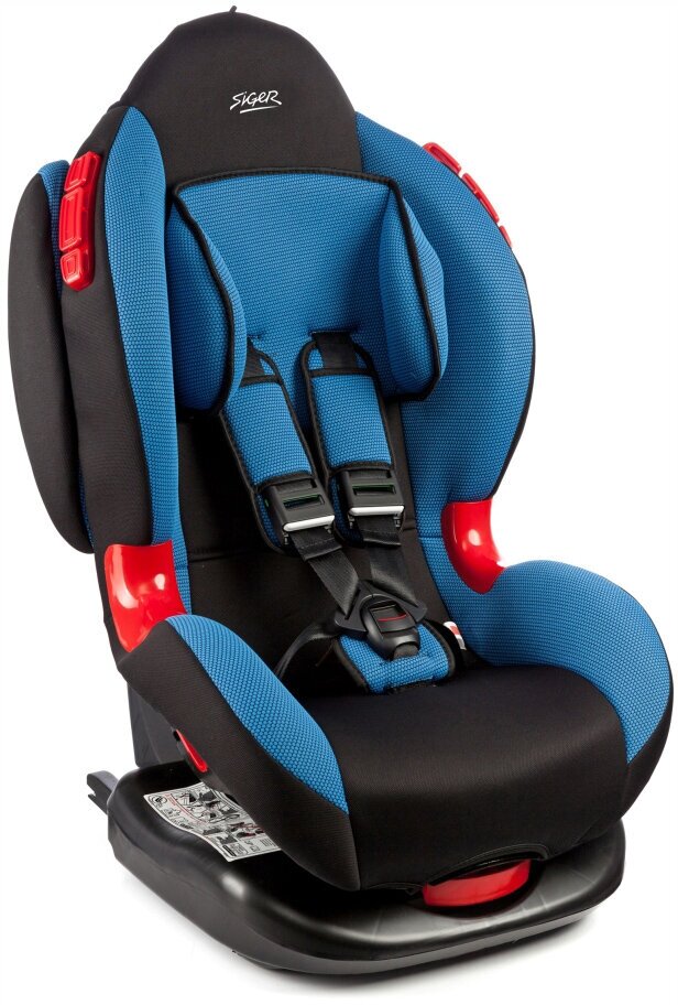 Автокресло SIGER Кокон ISOFIX синий (1-7 лет 9-25 кг группа 1/2)