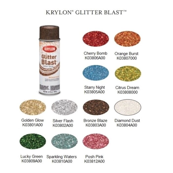 Krylon Glitter Blast Spray - аэрозольный баллончик с блестками "3D Глиттер", bronze blaze, 163г - фотография № 4