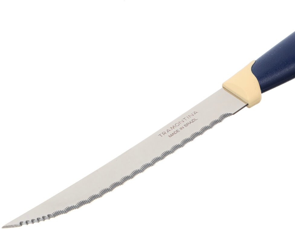 Tramontina Multicolor Нож кухонный с зубцами 12.7 см, блистер, 2 шт.
