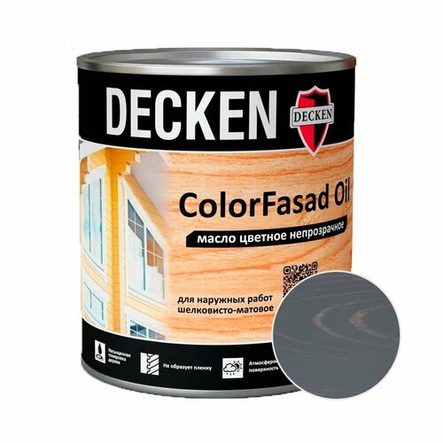 Масло DECKEN Color Fasad Oil Trend Темно-серый 0,75 л