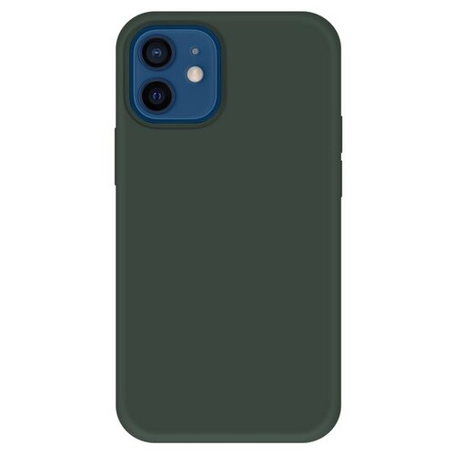 фото Krutoff / чехол-накладка krutoff silicone case для iphone 12/12 pro (айфон 12/12 про), (dark olive) krutoff group