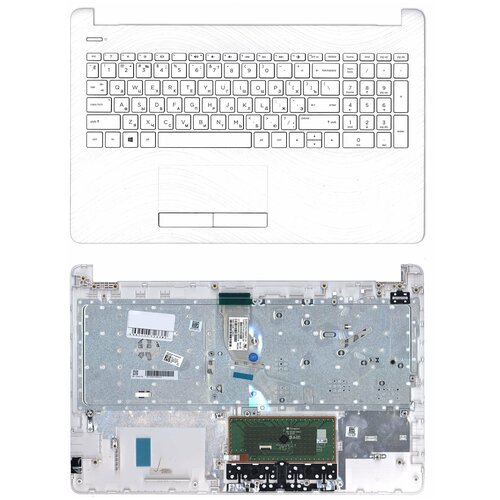 Клавиатура для ноутбука HP 15-RA 15-RB 15-BS топкейс белый 4160₽