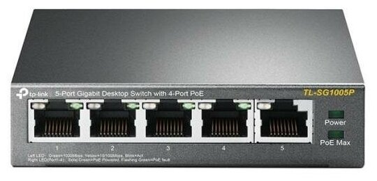 Коммутатор TP-Link TL-SG1005P 5G 4PoE 56W неуправляемый