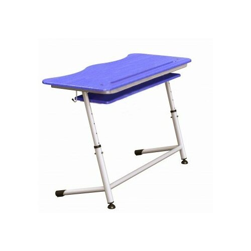 Парта двухместная Премьера-2. С полочкой. Синяя