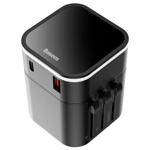 фото Сетевое зарядное устройство универсальное baseus removable 2in1 pps quick charger edition - черное (tzpps-01)
