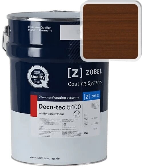 Лак фасадный ZOBEL Deco-tec 5400 Орех шелковисто-матовый 1л