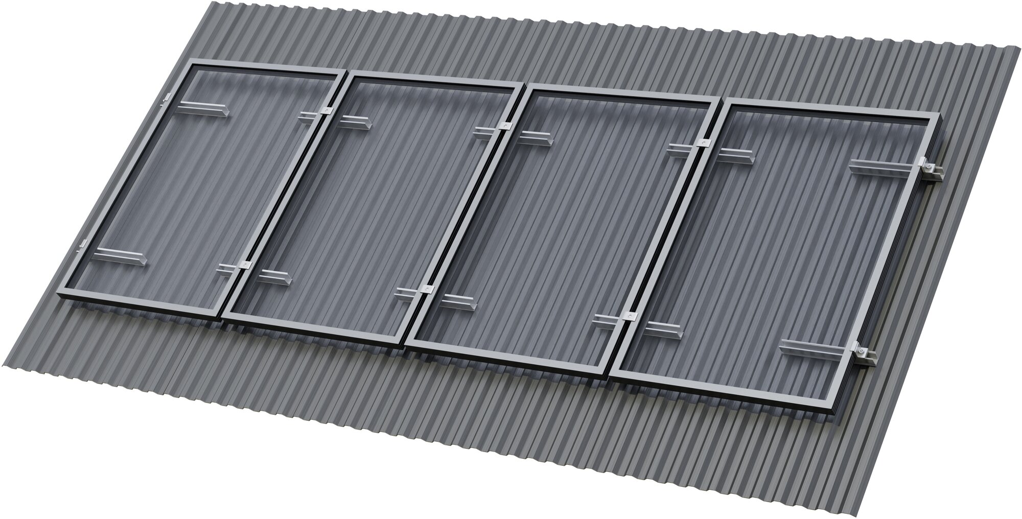 Крепёж четырёх солнечной батареи 100-380 Вт на наклонную крышу. - фотография № 3