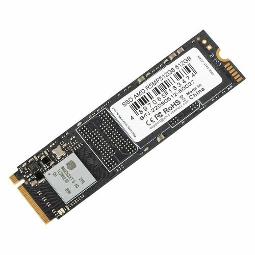 SSD накопитель AMD Radeon R5MP512G8 512ГБ, M.2 2280, PCIe 3.0 x4, NVMe, M.2