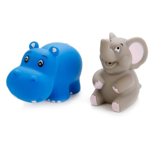 фото Набор для ванной Играем вместе Слон и бегемот (LXB50_170) серый/синий