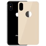 Защитное стекло Айфон X/XS Baseus Rear Protector 3D Gold заднее 0.3mm - изображение