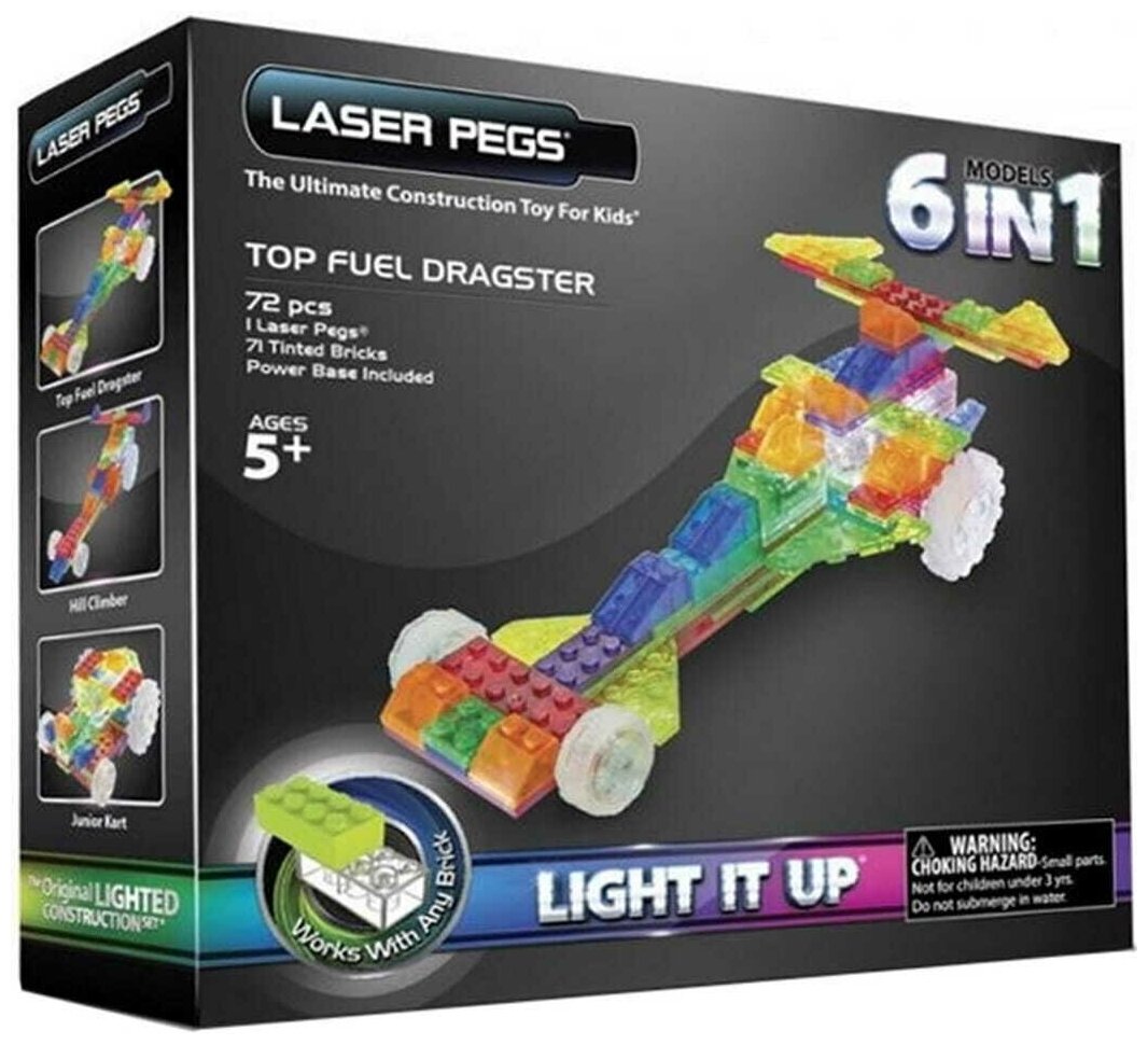 Конструктор Laser Pegs Гонка 6 в 1 - фото №10