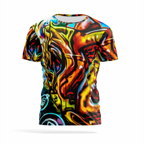 фото Футболка panin brand, размер xxxl, черный, оранжевый