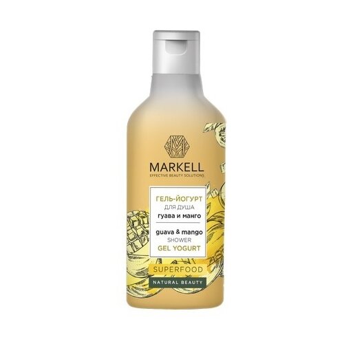 Гель-йогурт для душа Markell Superfood гуава и манго, 380 мл