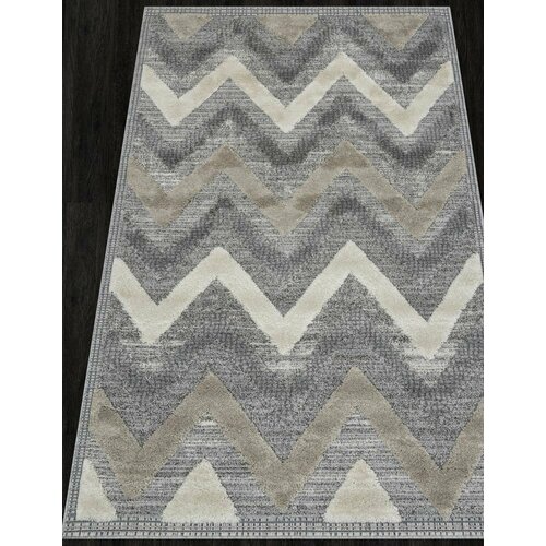 Ковер 6606A - WHITE / L.GRAY - Прямоугольник - коллекция TUNIS 1.14x1.80