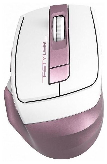 Мышь A4TECH Fstyler FG35, оптическая, беспроводная, USB, розовый и белый [fg35 pink]