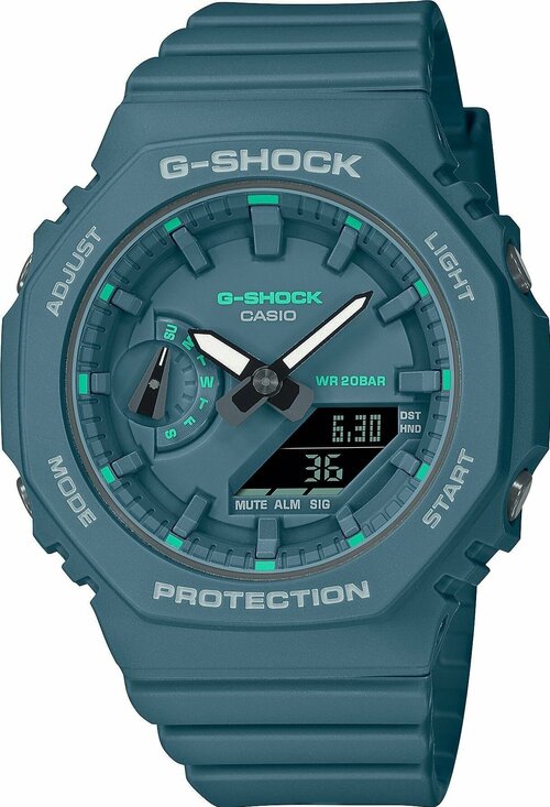 Наручные часы CASIO G-Shock GMA-S2100GA-3A, синий, зеленый
