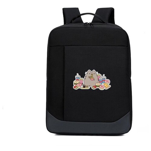 фото Рюкзак с жесткой спинкой серый кот с вкусняшками super01