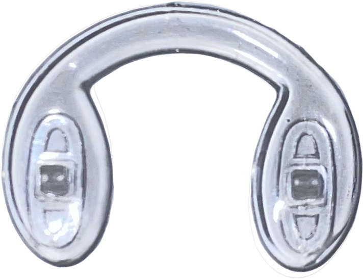 Носовые упоры сплошные мостики OptiTech для детских очков повышенной комфортности, противоскользящие, крепление "под винт", 19.5 мм, 1 шт.