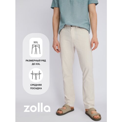 фото Брюки zolla, размер 40, бежевый