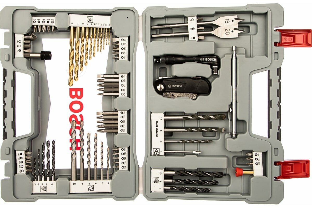 Набор оснастки (сверла, биты, зенкеры) Bosch Premium Set (76 предметов в кейсе) (2608P00234) - фотография № 4