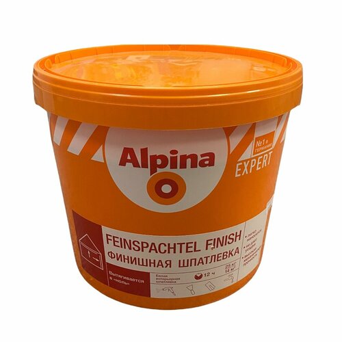 Шпатлевка для внутренних работ Alpina EXPERT Feinspachtel Finish, 18 кг