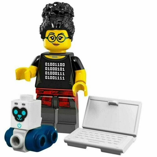 Минифигурка Лего 71025-5 : серия COLLECTABLE MINIFIGURES Lego 19 series ; Programmer (Программистка) конструктор lego collectable minifigures 71025 серия 19 8 дет