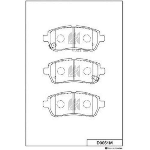 Тормозные колодки дисковые Kashiyama D0051M Передняя ось