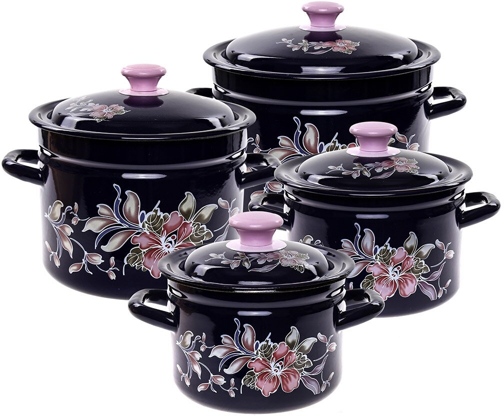 фото Набор кастрюль 4 предмета "Алиса" (2л, 3л, 6л, 8л)