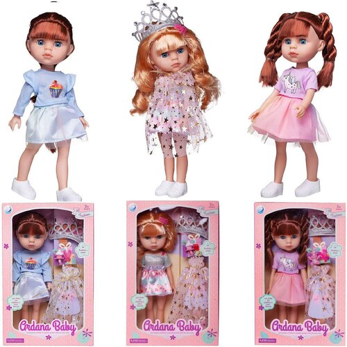 фото Кукла junfa ardana baby с диадемой и аксессуарами, 3 модели 32,5см junfa toys