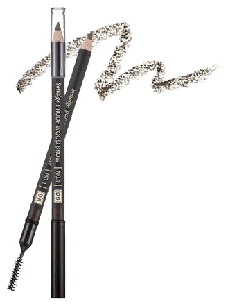 Missha Карандаш для бровей The Style Smudge Proof Wood Eyebrow, оттенок dark brown