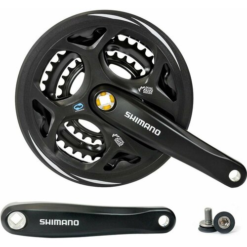 Система шатунов Shimano Altus FC-M311, квадрат, 170 мм, 42/32/22T, зашита, черный, EFCM311C222CL