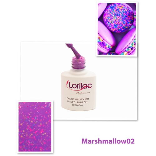 Lorilac Гель-лак Marshmallow, 10 мл, разноцветный lorilac гель лак marshmallow 10 мл розовый