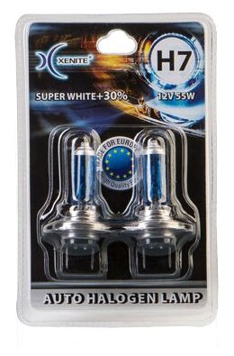 Лампа галогенная XENITE SUPER WHITE 12V H7 55W 2 шт 1007046