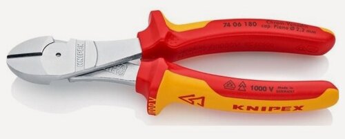 Изображение товара Бокорезы Knipex 7406180, особой мощности, хромированные, 180 mm