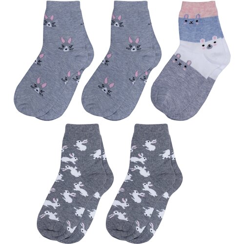 фото Носки rusocks 5 пар, размер 14-16, серый, мультиколор