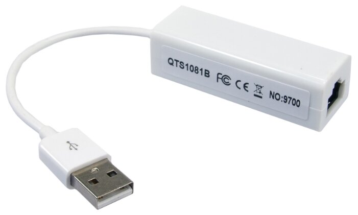 Сетевой адаптер, переходник USB 2.0 - RJ45 / LAN + диск с драйверами