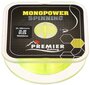 Леска Preмier fishing MONOPOWER Spinning, диаметр 0.16 мм, тест 2.8 кг, 100 м, флуоресцентная желтая