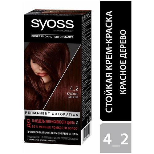 крем краска для волос syoss color 7 6 русый 115мл 2 шт Крем-краска для волос Syoss Color 4-2 Красное дерево 115мл 3 шт