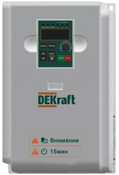 DEKV060G7R5T4B Частотный преобразователь DEKraft ПЧ-510-3PH-380В-7,5кВт-B