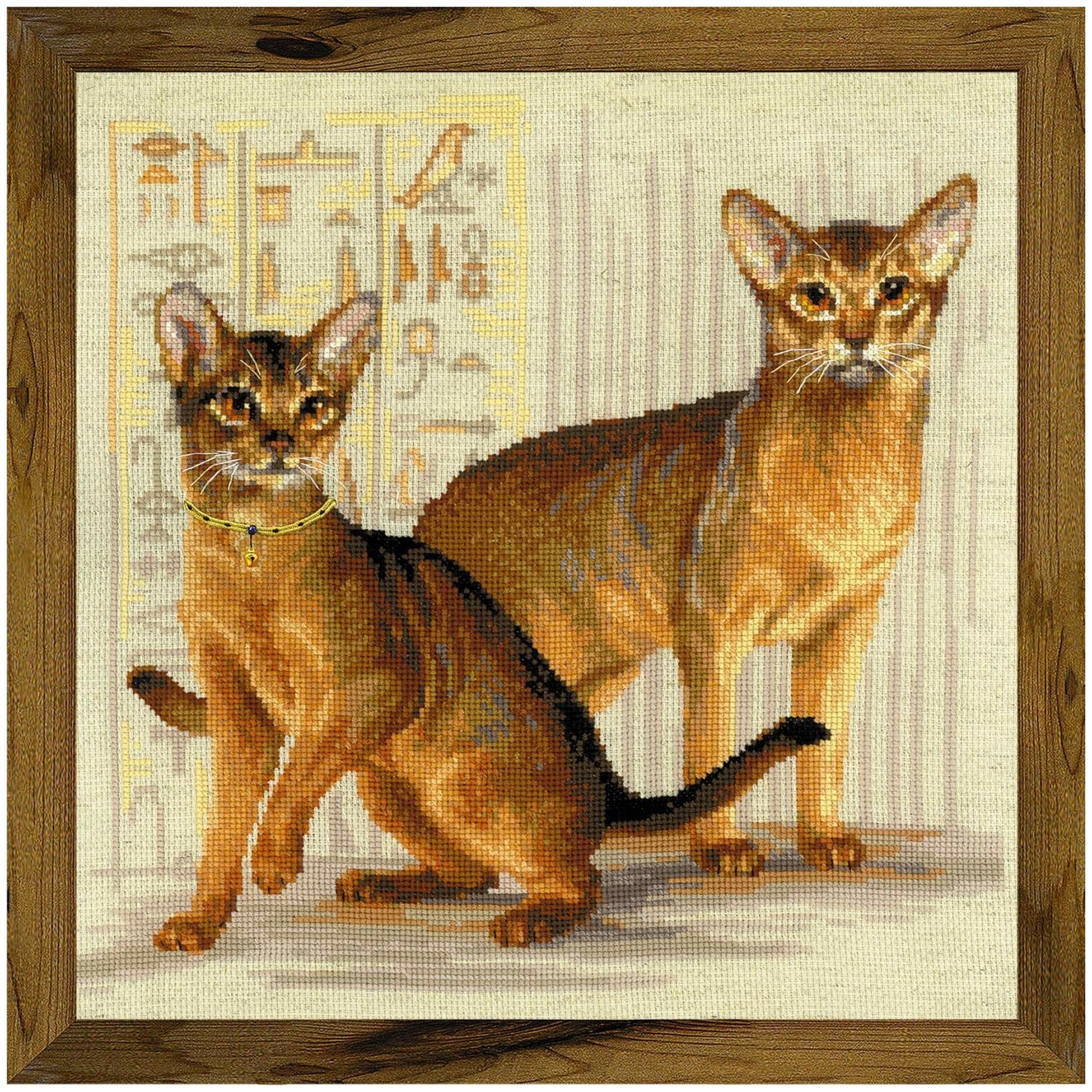 Набор для вышивания крестом Абиссинские кошки Риолис арт.1671 40х40 см