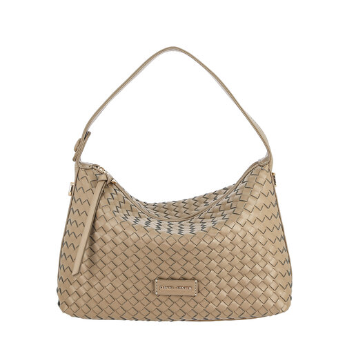 Сумка DAVID JONES фактура плетеная кофе 1857₽