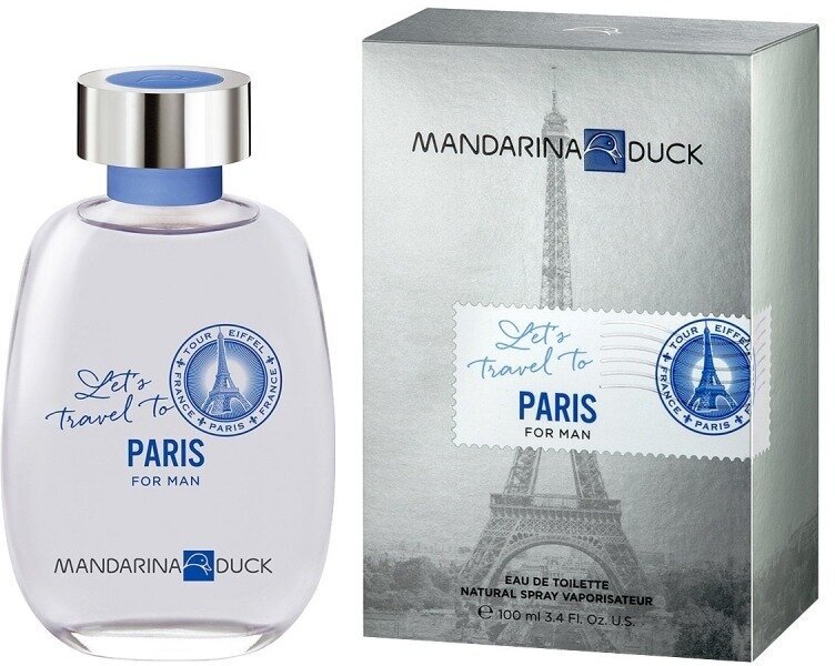 Mandarina Duck, Let`s Travel To Paris For Man, 100 мл, Туалетная вода Мужская