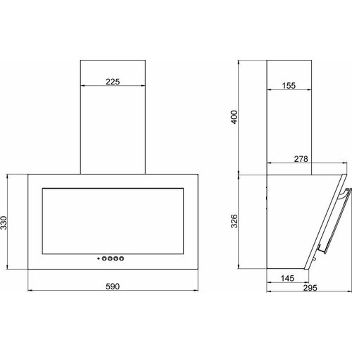 Вытяжка каминная Elikor Коралл 60П-430-К3Д белый кнопочное управление 152185 1292000₽