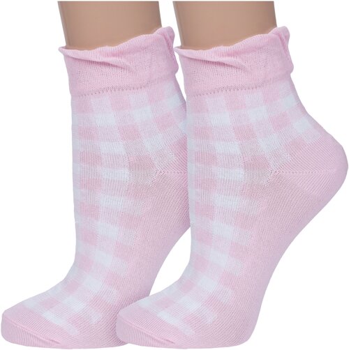 Носки PARA socks, 2 пары, размер 25, розовый