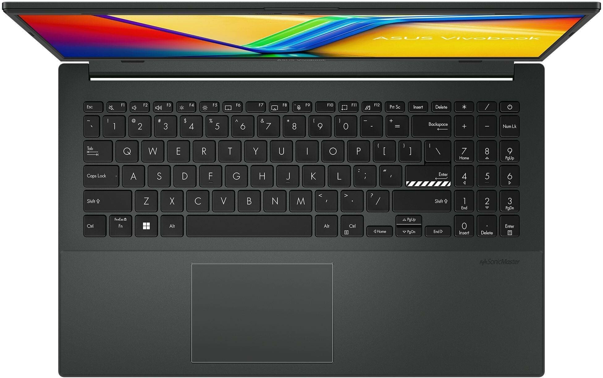 Ноутбук ASUS VivoBook Go 15 E1504FA-BQ038W 90NB0ZR2-M00L50 (15.6", Ryzen 5 7520U, 8Gb/ SSD 512Gb, Radeon 610M) Черный - фото №11