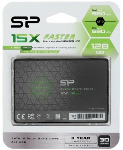 Твердотельный накопитель Silicon Power Ace A56 128 ГБ SATA SP128GBSS3A56B25 - фото №7